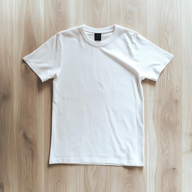 Photo plain white tshirt mockup template