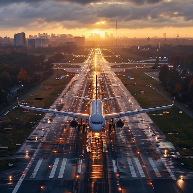 Photo plane australian airplane landing background sky travel white cloud beauty blue silhouett