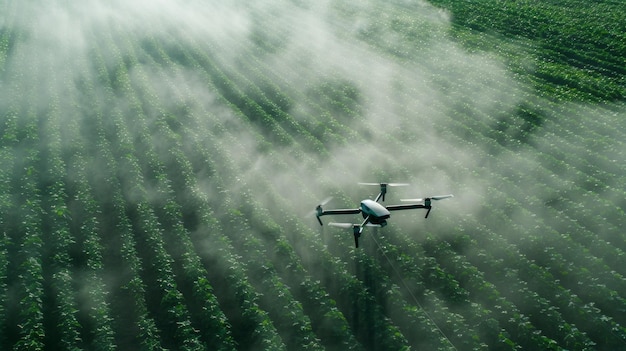 Photo a plane flying over a field with the letters  p s