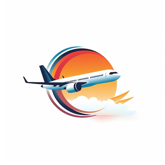 Plane Icon Logo Vector Illustration Departure