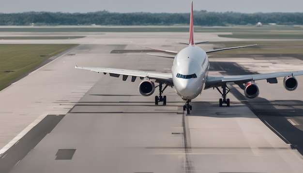 a plane is on the runway with the number 2 on the tail