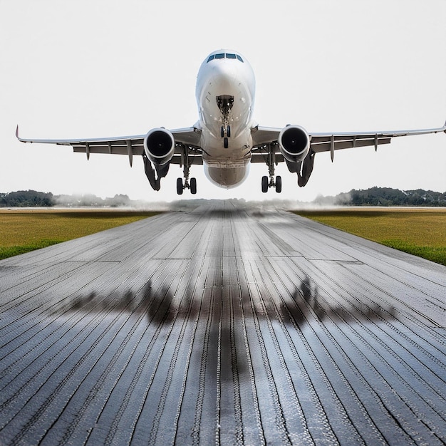 a plane is taking off from the runway with the number 2 on the tail