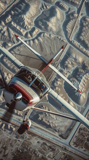 Photo a plane with a red stripe is shown on the front