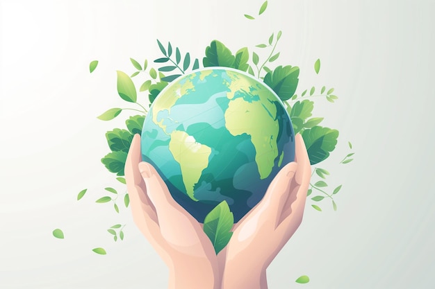 Planet Conservation Vector Illustration for Digital Use