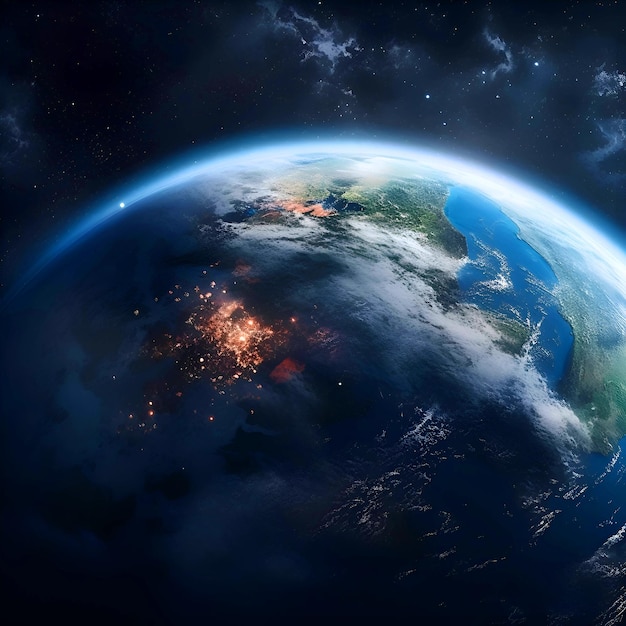 Planet Earth from space Elements of this image furnished by NASA