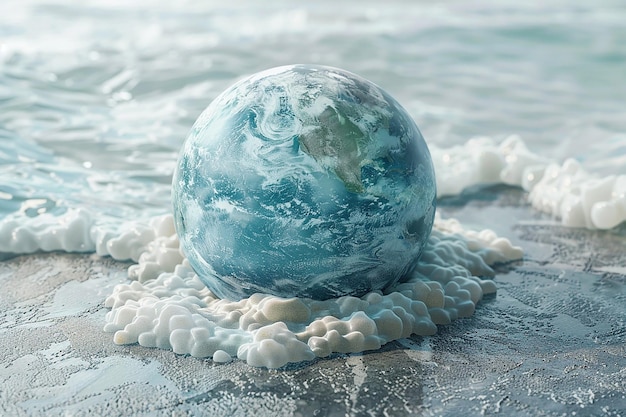 planet earth made of water