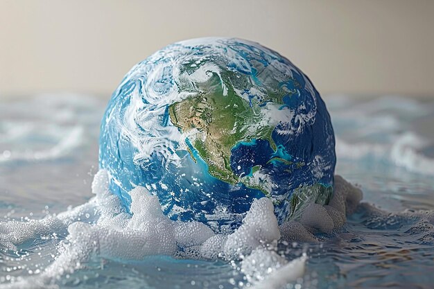 planet earth made of water