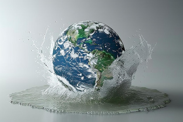 planet earth made of water