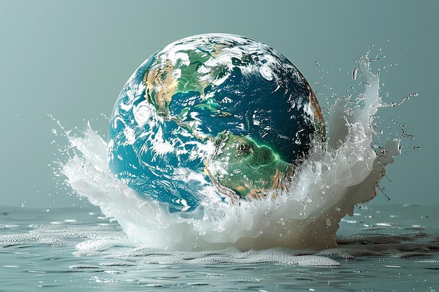 planet earth made of water