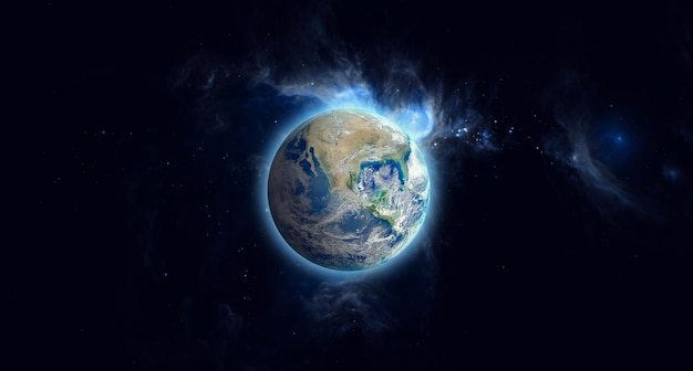 Planet Earth on space background Elements of this image furnished by NASA