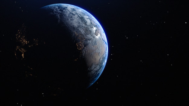 planet earth in the space