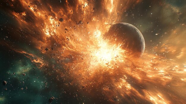 A Planet Exploding in a Fiery Cosmic Spectacle