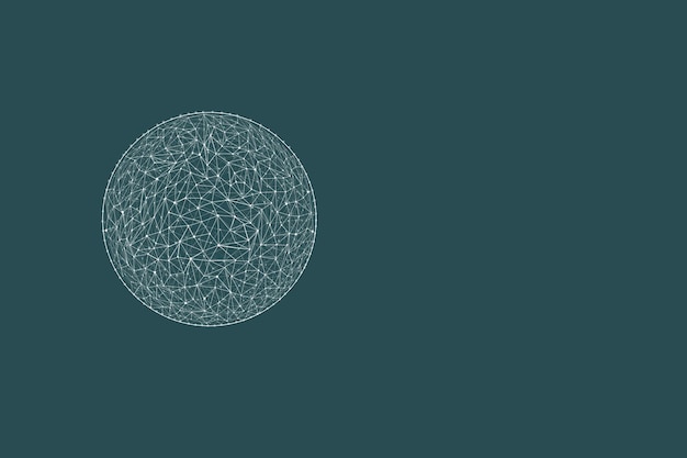 Planet from the net on a green background