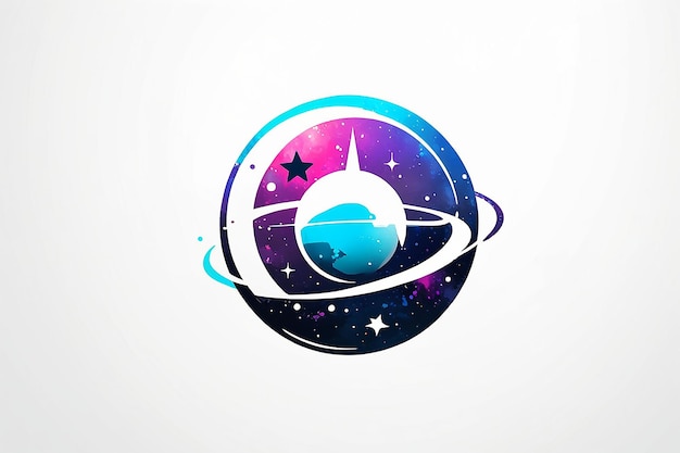 Planet Galaxy Space Star Logo Inspiration