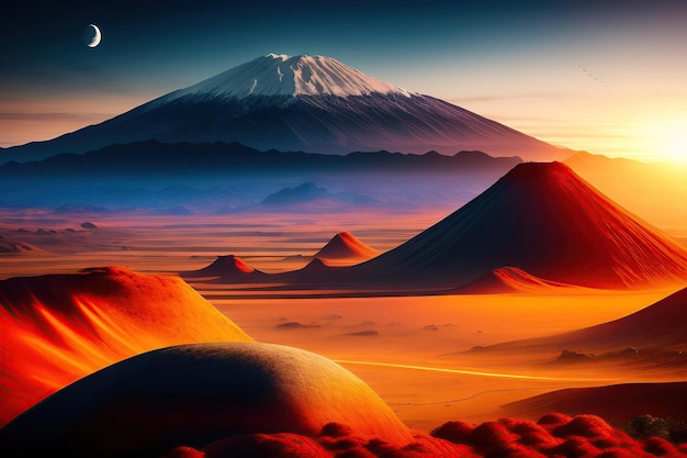 Planet Landscapes A volcanic wasteland filled