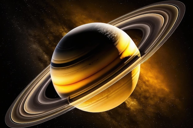 The planet Saturn as depicted by an artist Generative AI