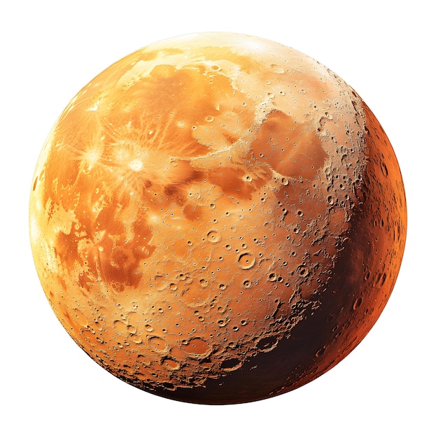 Photo a planet with a planet on it that is orange and brown