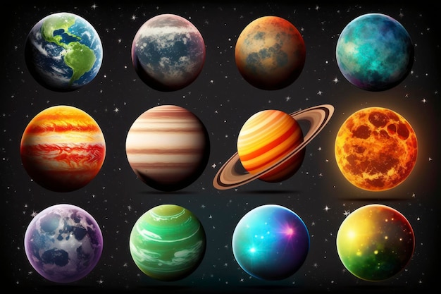 Planets clipart background