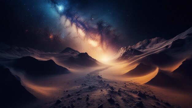 planets and galaxy background 8