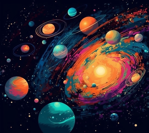 Planets in the galaxy wallpapers