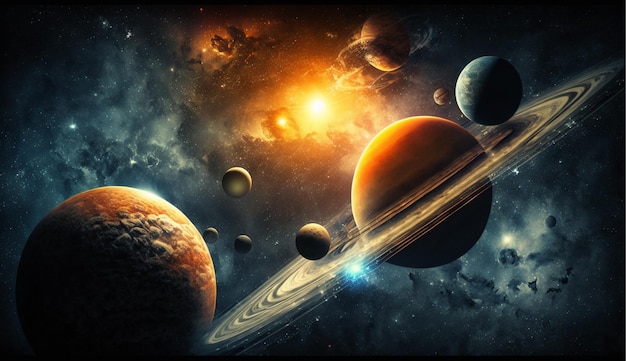 Planets in the galaxy wallpapers