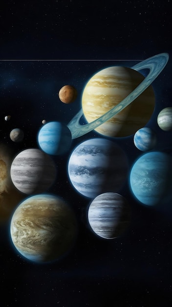 Planets of the solar system in space elements of this image furnished by nasa