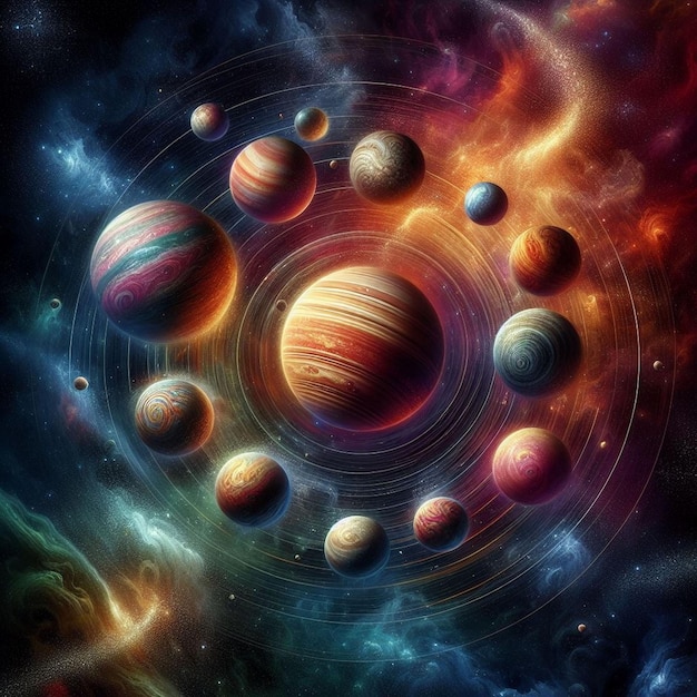 Planets of the solar system in the universe