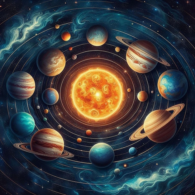 Planets of the solar system in the universe