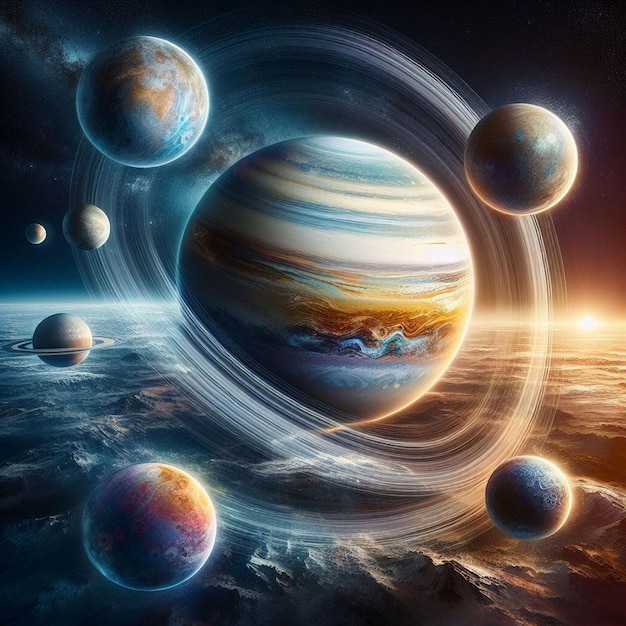 Planets of the solar system in the universe