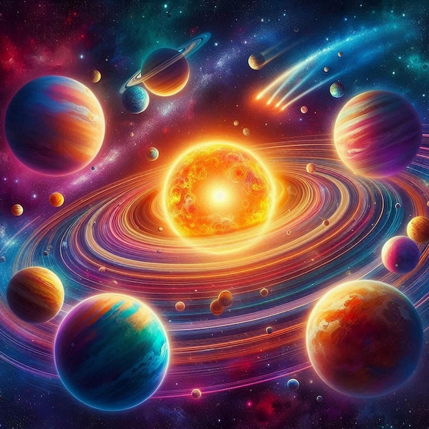 Planets of the solar system in the universe