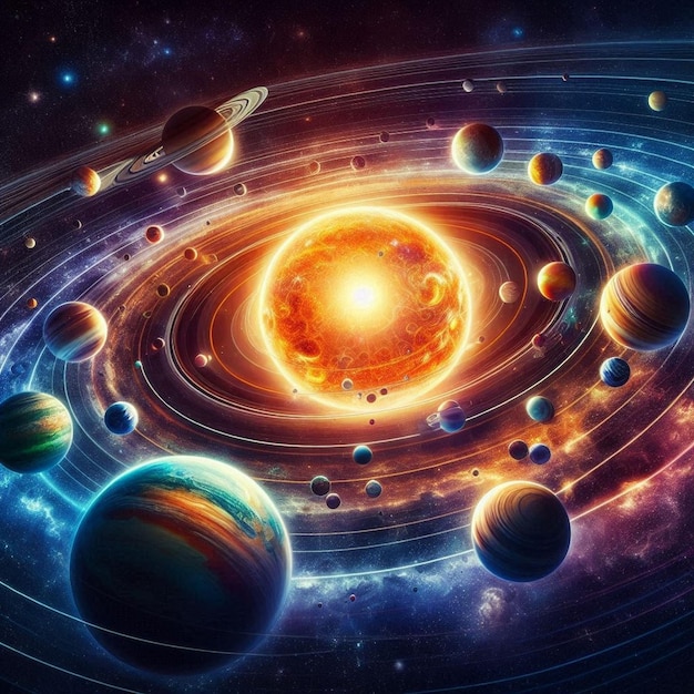 Planets of the solar system in the universe