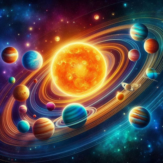 Planets of the solar system in the universe