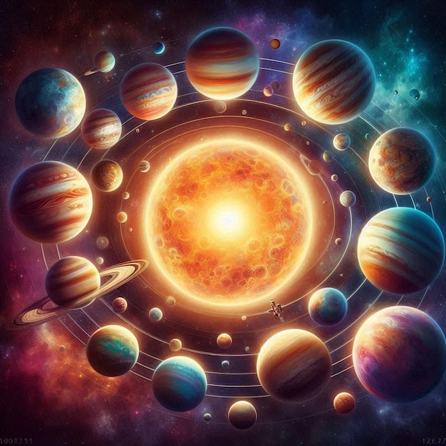 Planets of the solar system in the universe