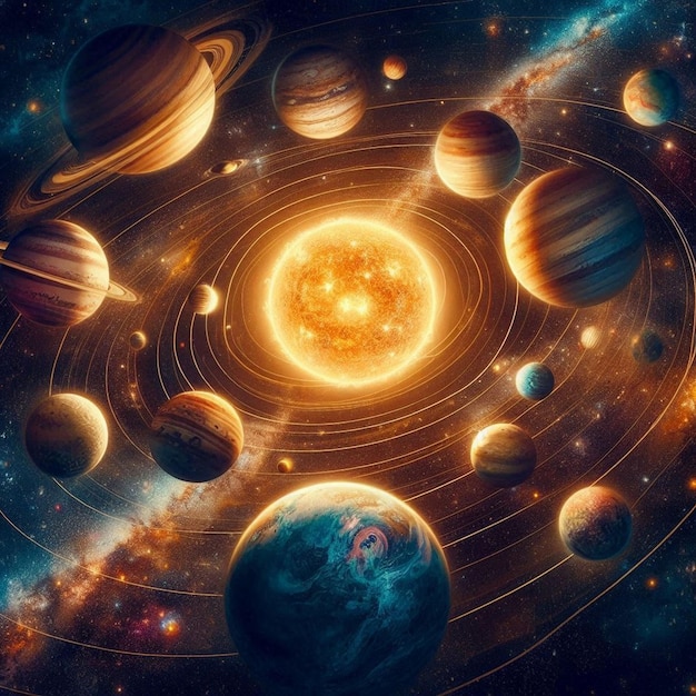 Planets of the solar system in the universe