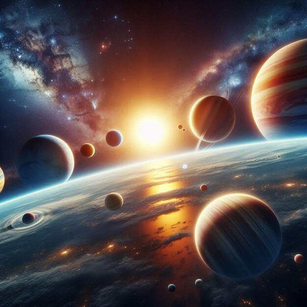 Planets of the solar system in the universe