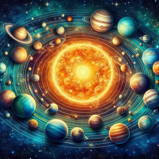 Planets of the solar system in the universe