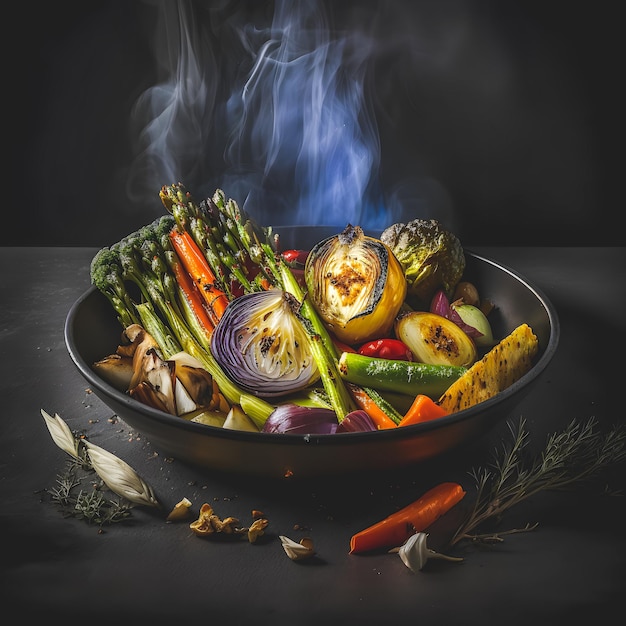 plant based cuisine with our roasted vegetable vegan food photography. High-quality images showcase