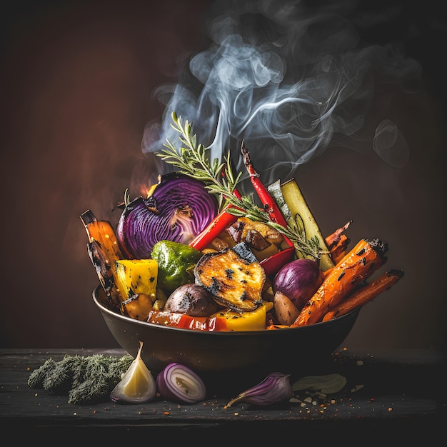 plant based cuisine with our roasted vegetable vegan food photography. High-quality images showcase