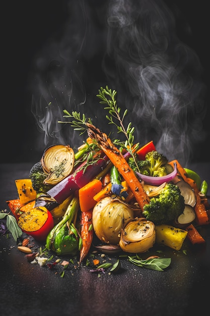 plant based cuisine with our roasted vegetable vegan food photography. High-quality images showcase