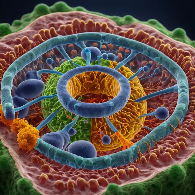 Photo plant cell anatomy diagram structure with all part nucleus smooth rough endoplasmic reticulum cytoplasm golgi apparatus