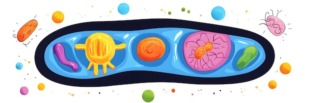 Plant Cell Diagram with Colorful Illustrations