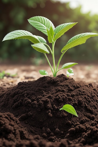 Plant growing in the ground