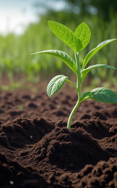 Plant growing in the ground