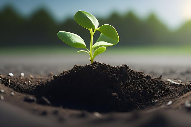 plant growing in the ground