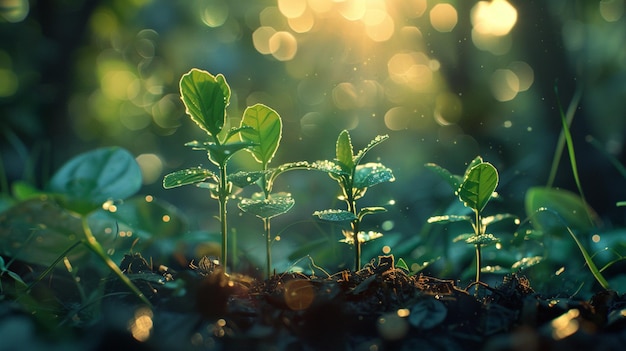 a plant growing in the sun