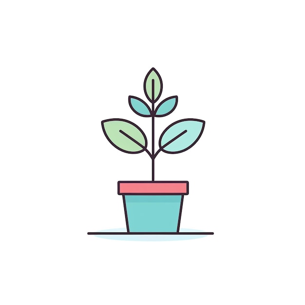 Plant Icon Nature and Environment Symbol Art Logo Illustration