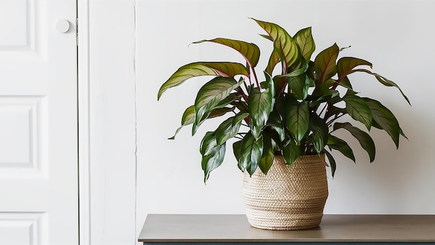 a plant is on a shelf with a white background