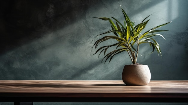 A plant in a pot on a table