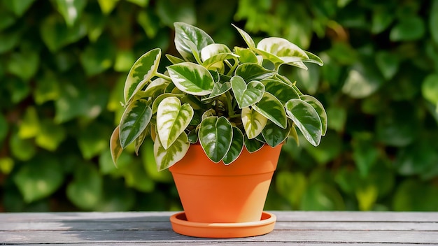 a plant in a pot that says quot potted quot on a table