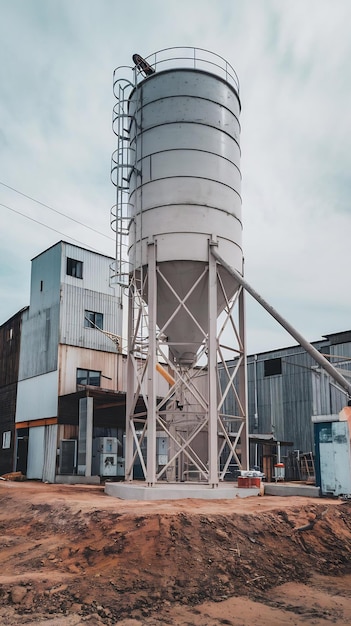 Photo plant for the production of concrete concrete mixing silo site construction facilities